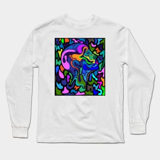 Human Face Full Color Portrait Long Sleeve T-Shirt